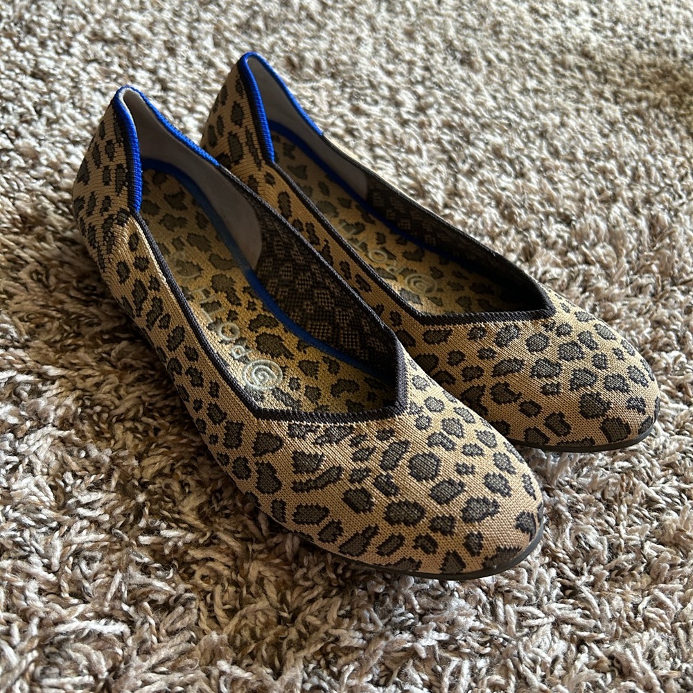 Rothy’s The Flat Rounded Toe Leopard Print Flats - image 1